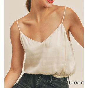 Cream Silky Amore Top